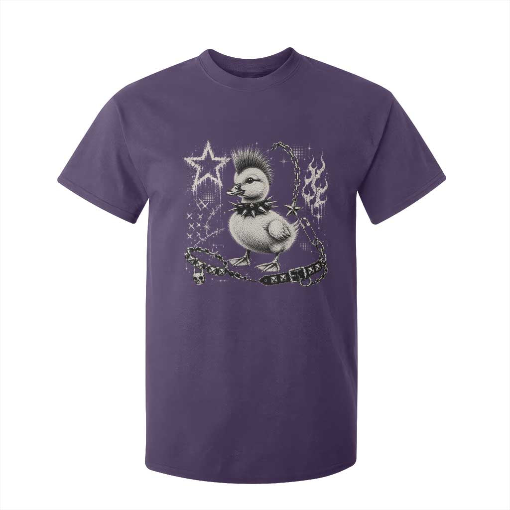 Punk Rock Duckling Mohawk Spooky Y2K Grunge Graphic T Shirt For Kid