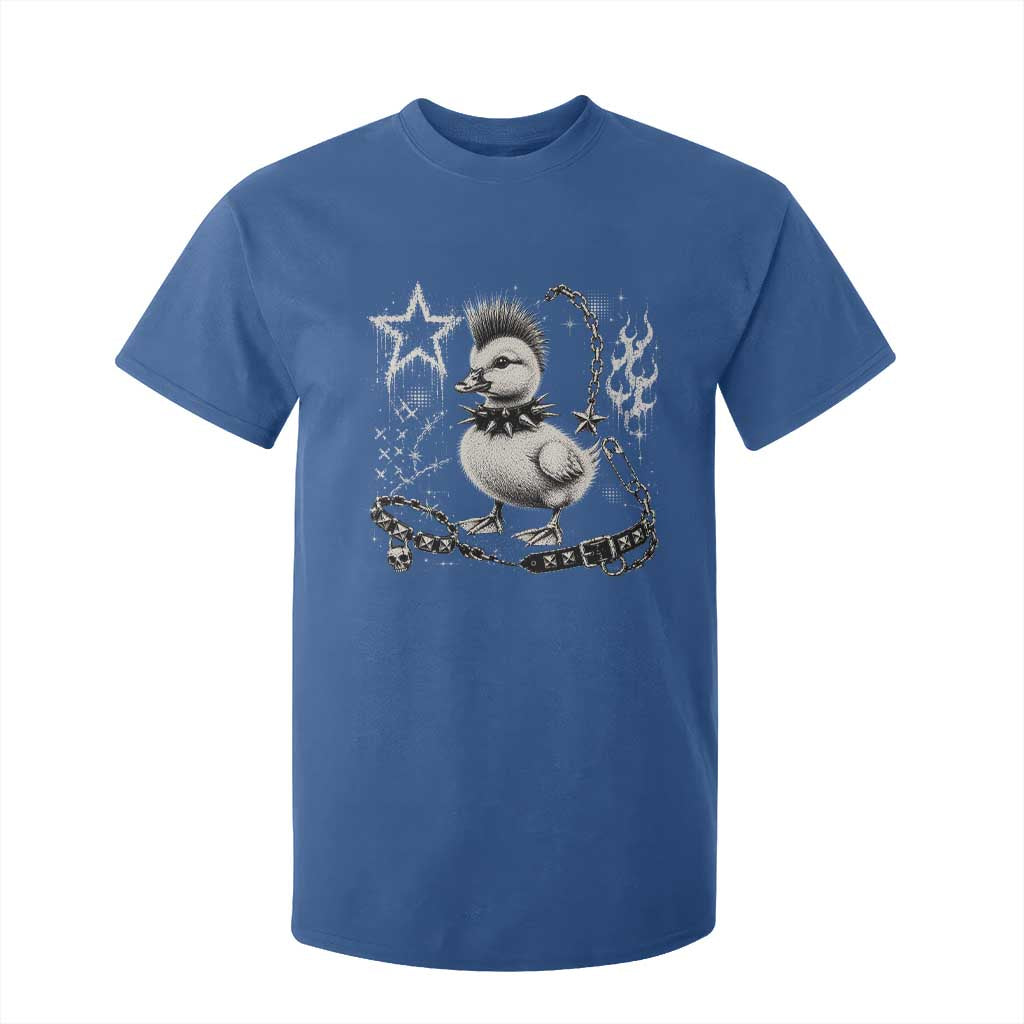 Punk Rock Duckling Mohawk Spooky Y2K Grunge Graphic T Shirt For Kid