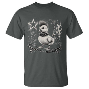 Punk Rock Duckling Mohawk Spooky Y2K Grunge Graphic T Shirt