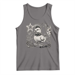 Punk Rock Duckling Mohawk Spooky Y2K Grunge Graphic Tank Top