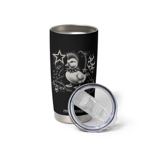 Punk Rock Duckling Mohawk Spooky Y2K Grunge Graphic Tumbler Cup