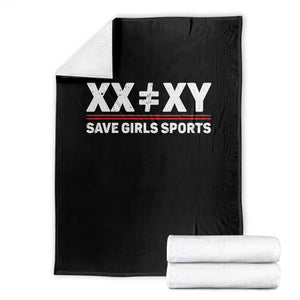 XX Does Not Equal XY Save Girls Sports Throw Blanket TS10 Black Print Your Wear