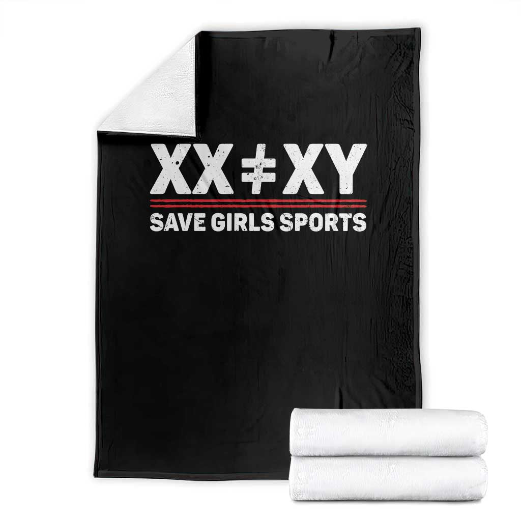 XX Does Not Equal XY Save Girls Sports Throw Blanket TS10 Black Print Your Wear