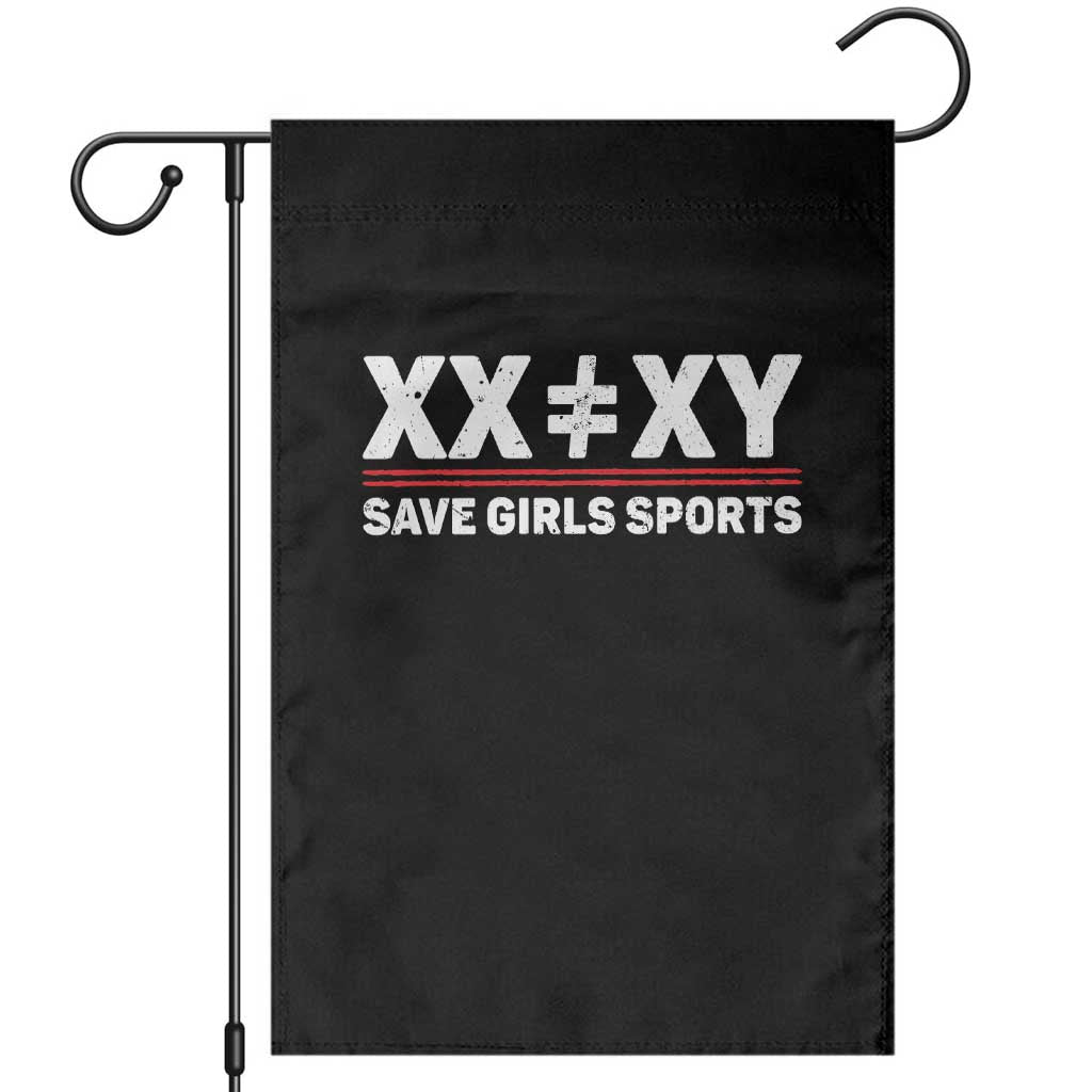 XX Does Not Equal XY Save Girls Sports Garden Flag TS10 Black Print Your Wear