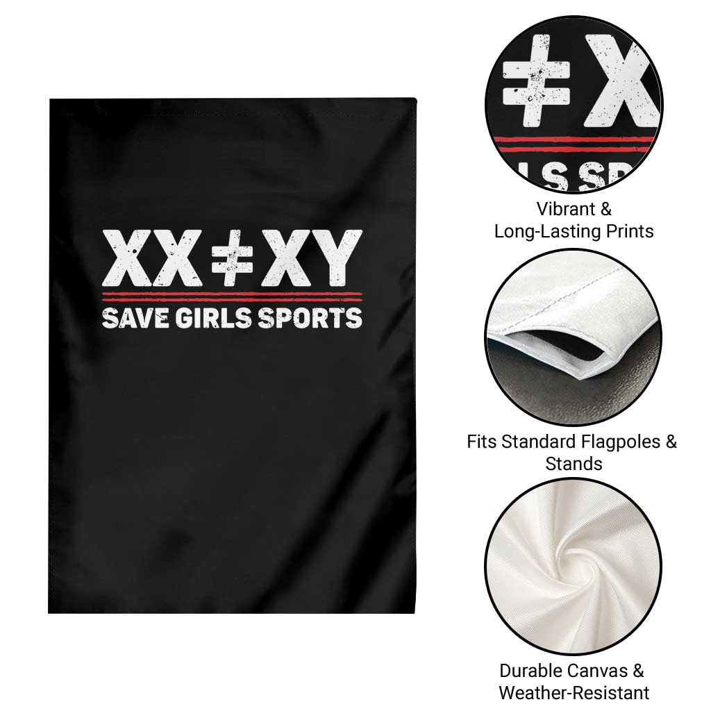 XX Does Not Equal XY Save Girls Sports Garden Flag TS10 Print Your Wear