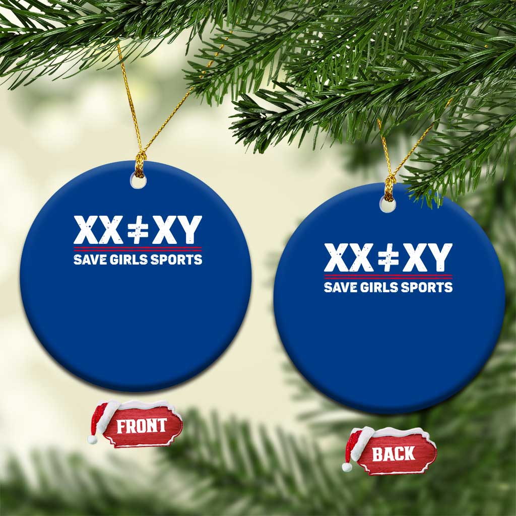 XX Does Not Equal XY Save Girls Sports Ceramic Ornament TS10 1pc Blue Print Your Wear