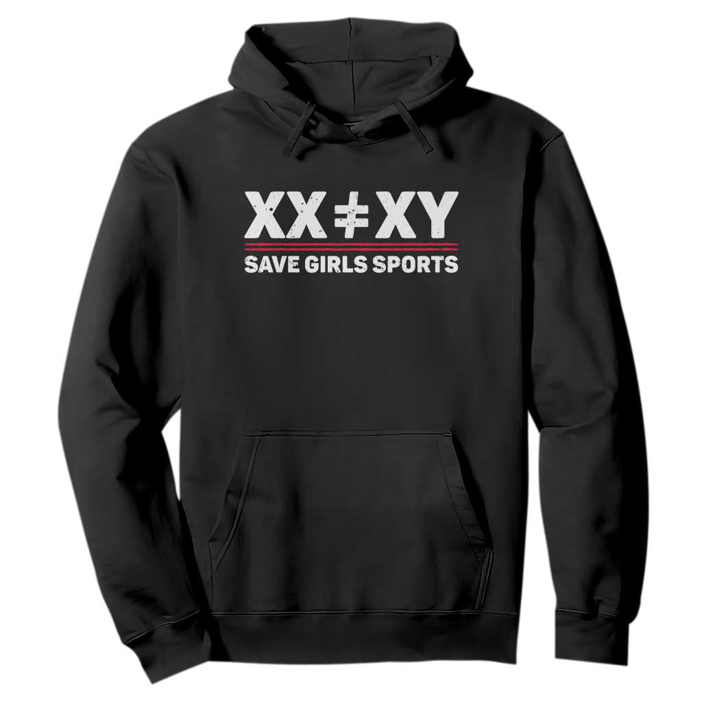 XX Does Not Equal XY Save Girls Sports Hoodie TS10 Black Print Your Wear