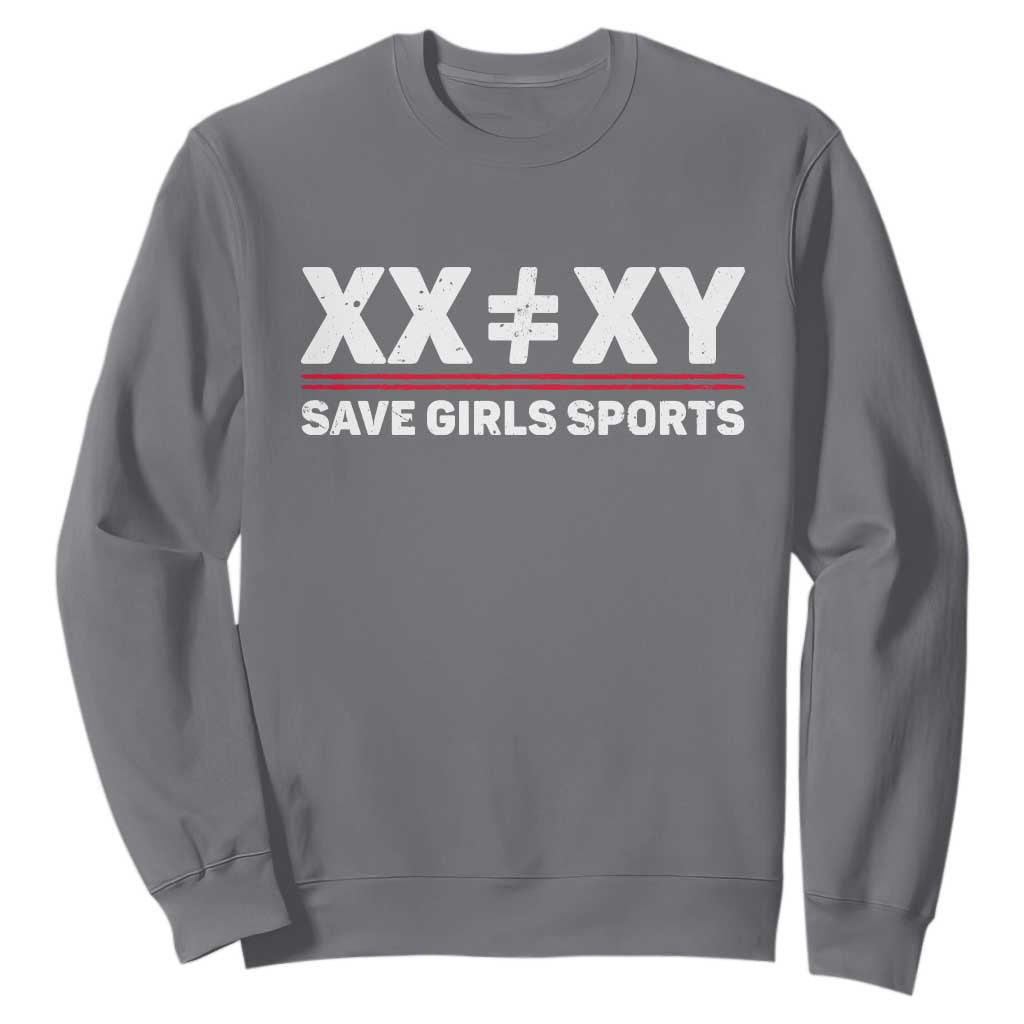 XX Does Not Equal XY Save Girls Sports Sweatshirt TS10 Charcoal Print Your Wear