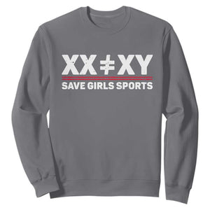 XX Does Not Equal XY Save Girls Sports Sweatshirt TS10 Charcoal Print Your Wear