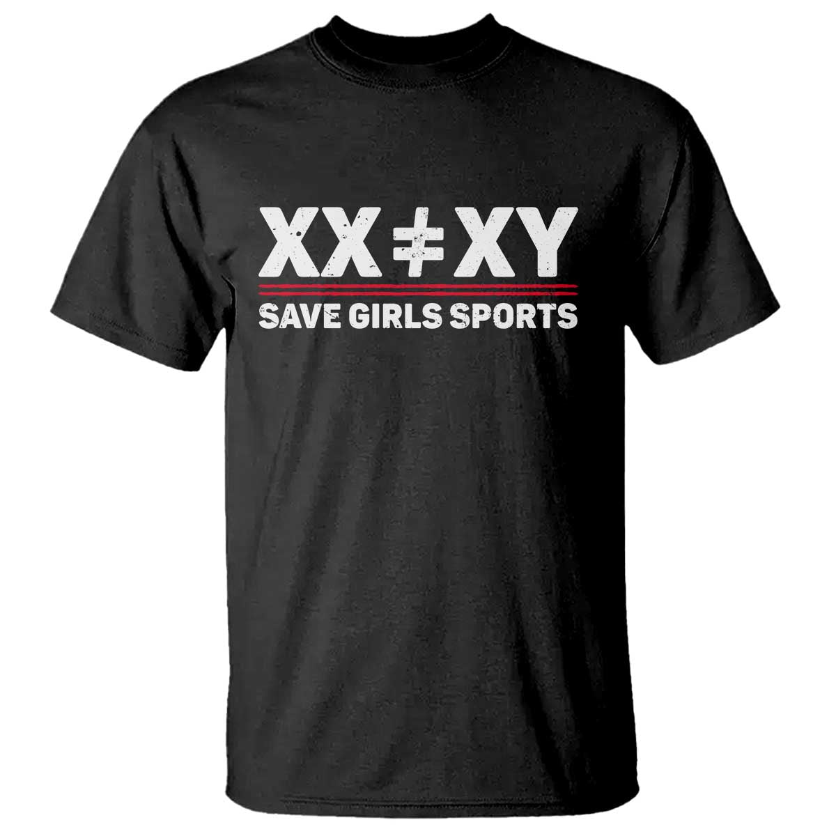 XX Does Not Equal XY Save Girls Sports T Shirt TS10 Black Print Your Wear
