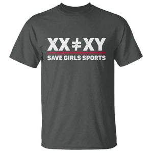 XX Does Not Equal XY Save Girls Sports T Shirt TS10 Dark Heather Print Your Wear