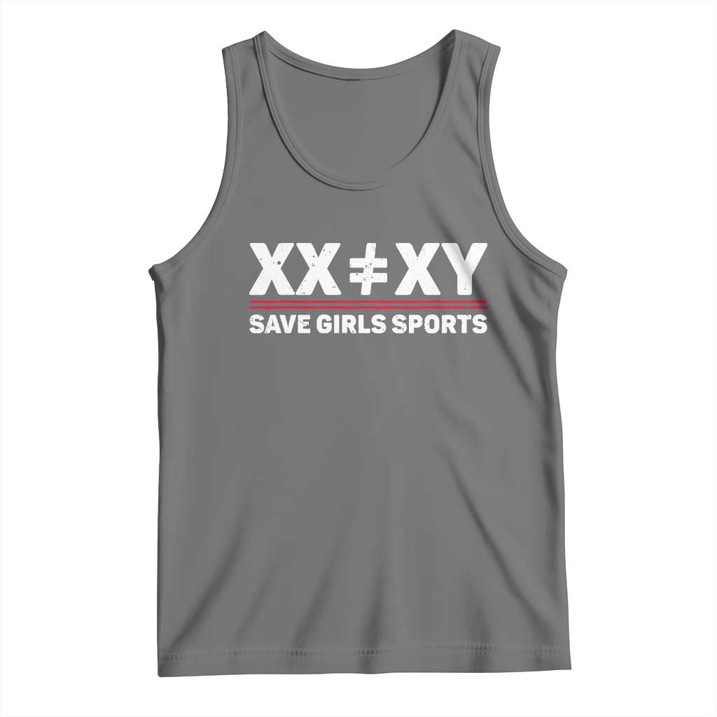XX Does Not Equal XY Save Girls Sports Tank Top TS10 Black Heather Print Your Wear