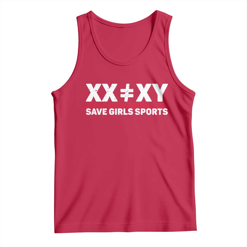 XX Does Not Equal XY Save Girls Sports Tank Top TS10 Red Print Your Wear