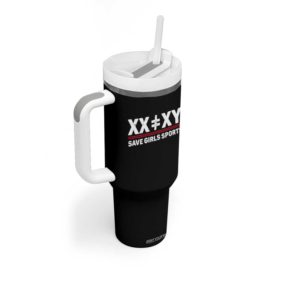 XX Does Not Equal XY Save Girls Sports Tumbler With Handle TS10 Print Your Wear