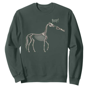Boop Skeleton Horse Funny Spooky Halloween Animal Graphic Sweatshirt