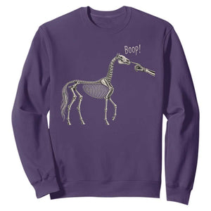 Boop Skeleton Horse Funny Spooky Halloween Animal Graphic Sweatshirt