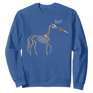Boop Skeleton Horse Funny Spooky Halloween Animal Graphic Sweatshirt