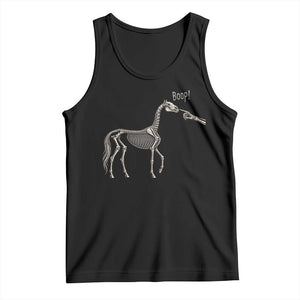 Boop Skeleton Horse Funny Spooky Halloween Animal Graphic Tank Top