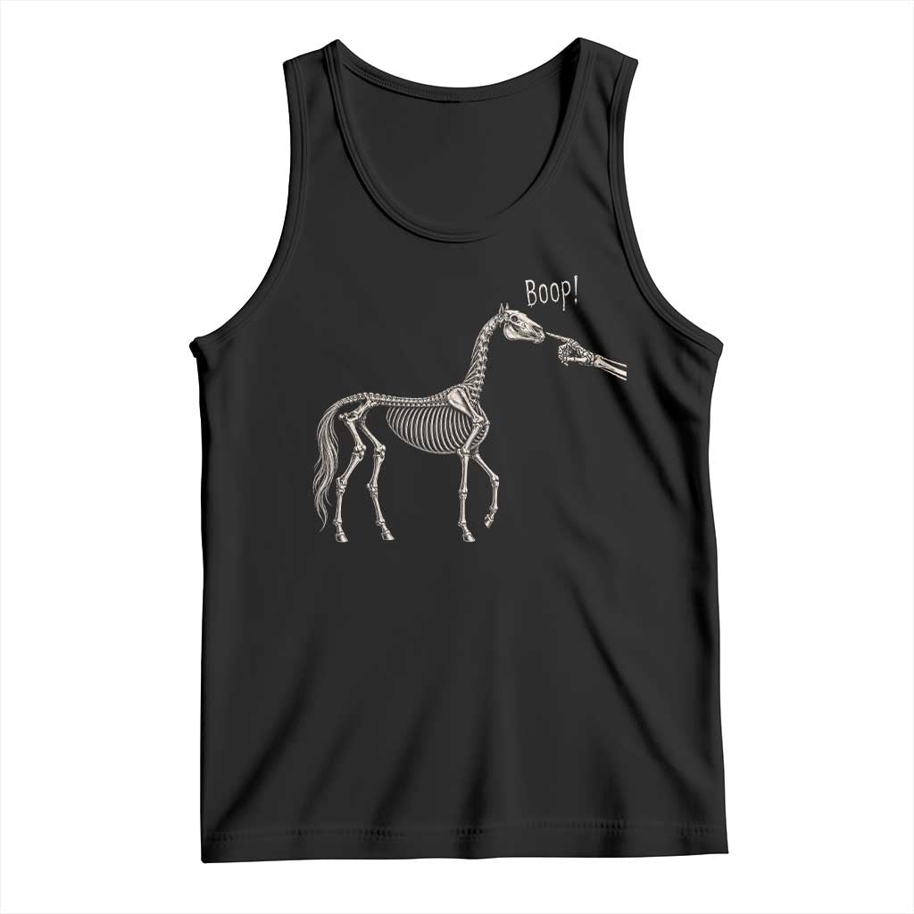 Boop Skeleton Horse Funny Spooky Halloween Animal Graphic Tank Top