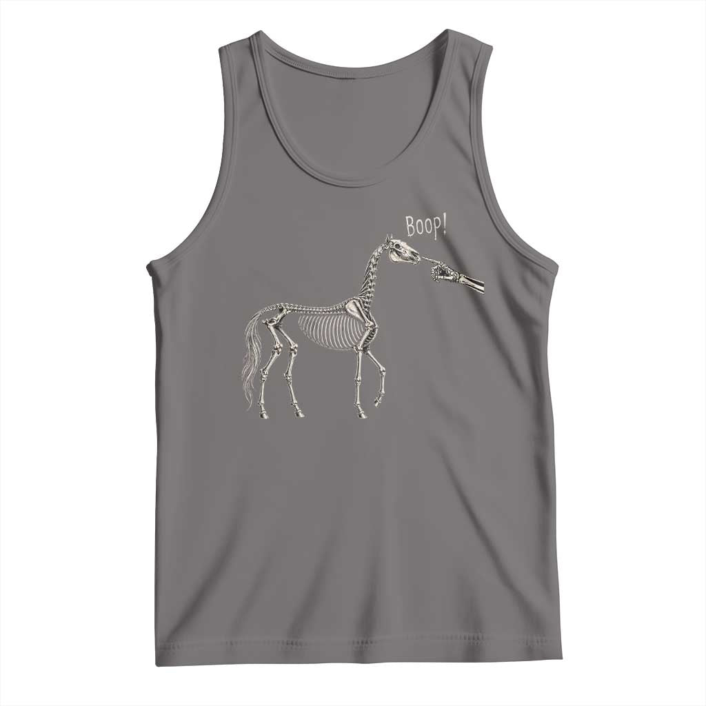 Boop Skeleton Horse Funny Spooky Halloween Animal Graphic Tank Top