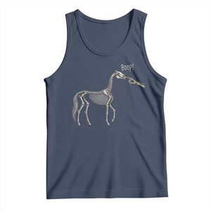 Boop Skeleton Horse Funny Spooky Halloween Animal Graphic Tank Top