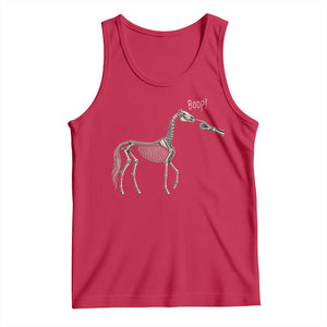 Boop Skeleton Horse Funny Spooky Halloween Animal Graphic Tank Top