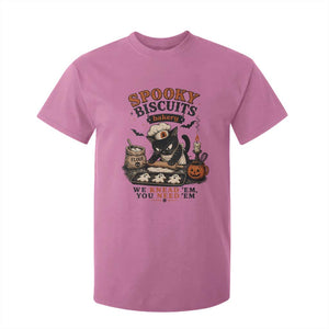 Kitty Biscuits Bakery Black Cat Halloween T Shirt For Kid Spooky Season Vintage Baking Pumpkin Cat Lover Fall Gift