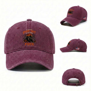 I Like Spooky Shit Grim Reaper Coffee Drinking Halloween Graphic Washed Cotton Baseball Cap