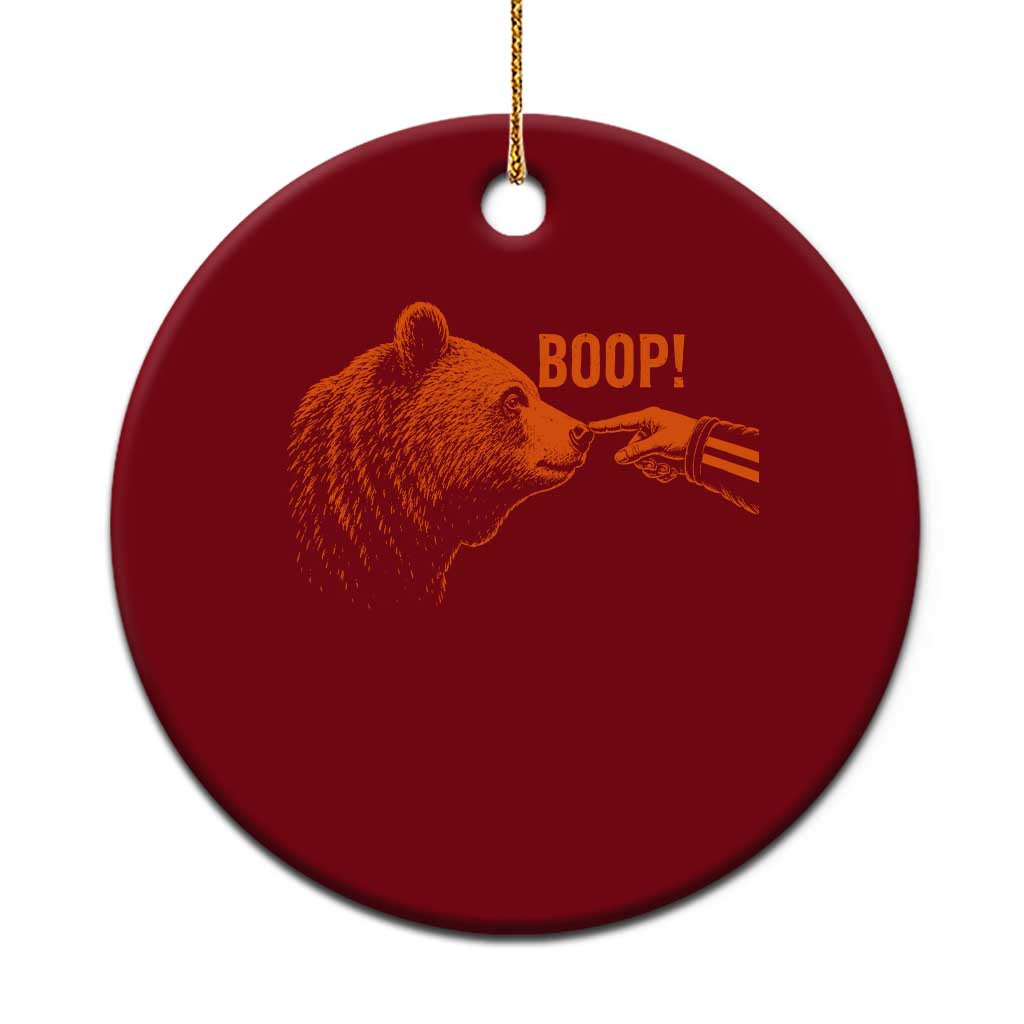 Boop The Bear BF Ceramic Ornament for Sports Fan Funny Graphic