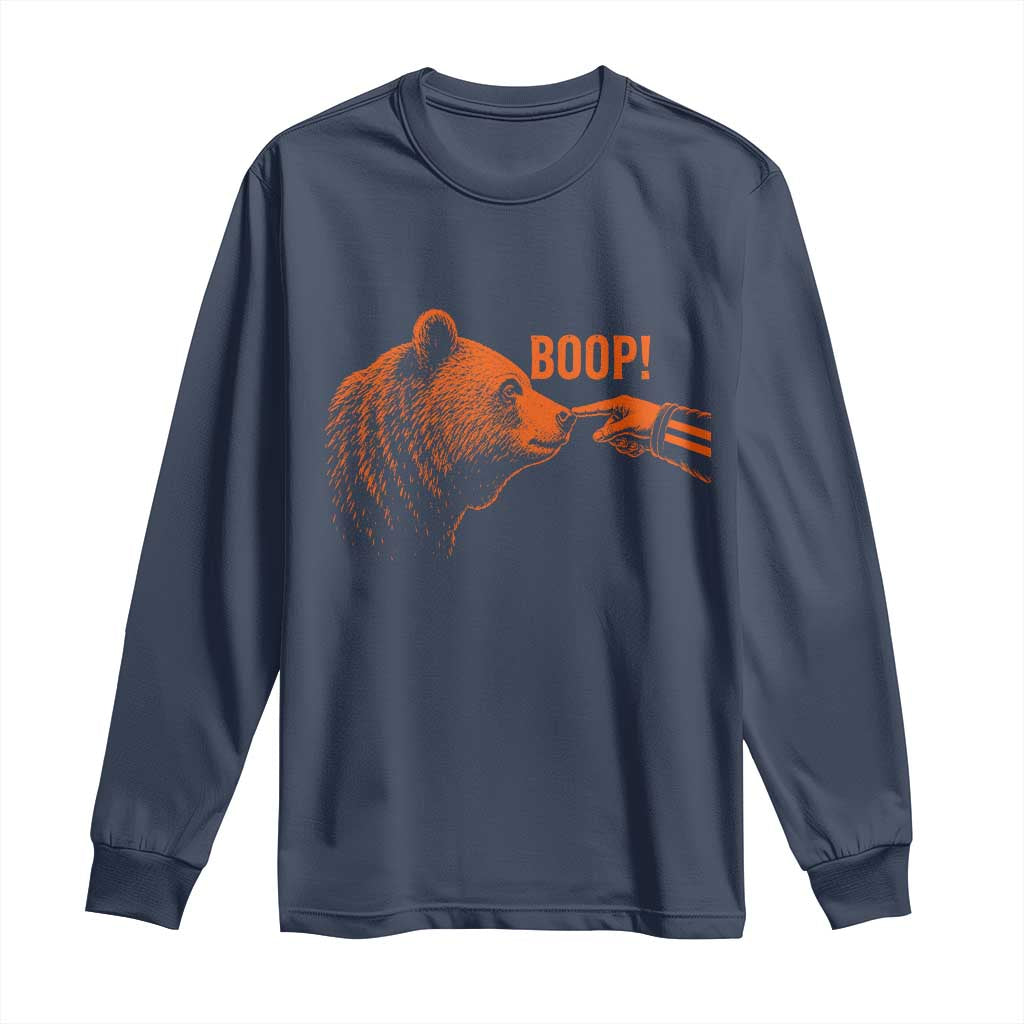 Boop The Bear BF Long Sleeve Shirt for Sports Fan Funny Graphic