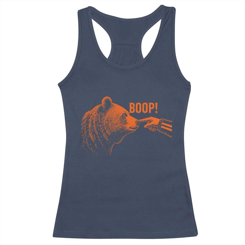 Boop The Bear BF Racerback Tank Top for Sports Fan Funny Graphic
