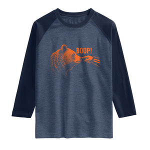 Boop The Bear BF Raglan Shirt for Sports Fan Funny Graphic