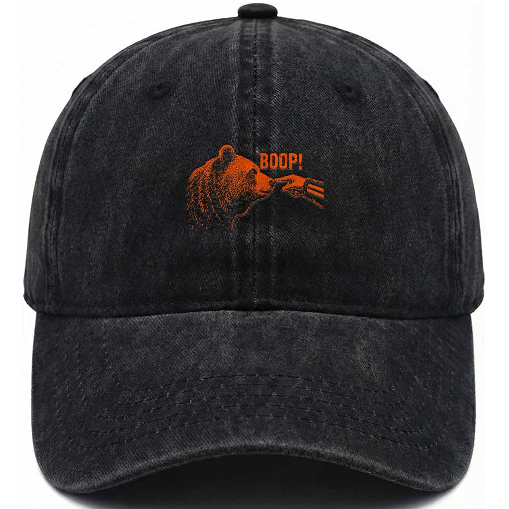Boop The Bear BF Washed Cotton Baseball Cap for Sports Fan Funny Graphic