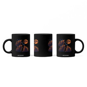 3 Bears Howling at The Moon BF Coffee Mug for Sports Fan Retro 90s Graphic