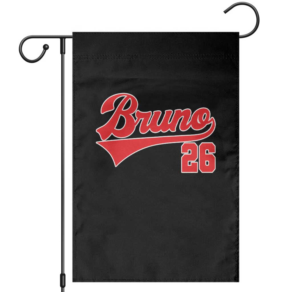 Vintage Bruno Name Classic Gifts Garden Flag Retro Script Athletic Number Aesthetic