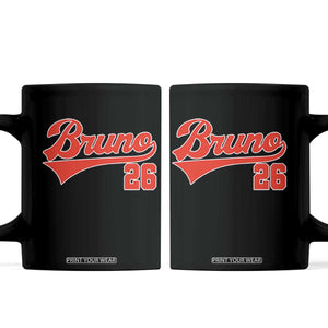 Vintage Bruno Name Classic Gifts Coffee Mug Retro Script Athletic Number Aesthetic