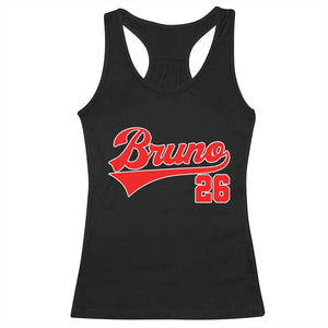 Vintage Bruno Name Classic Gifts Racerback Tank Top Retro Script Athletic Number Aesthetic