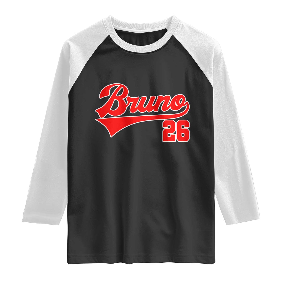 Vintage Bruno Name Classic Gifts Raglan Shirt Retro Script Athletic Number Aesthetic