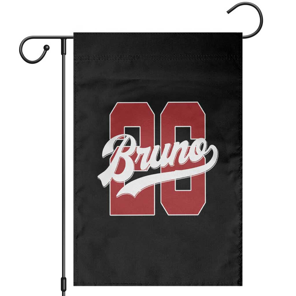 Retro Bruno Baseball Script Garden Flag Vintage Athletic Varsity Number Graphic