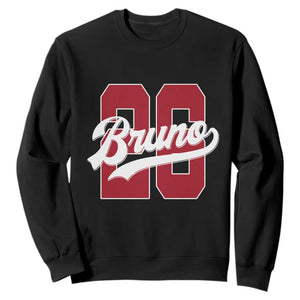 Retro Bruno Baseball Script Sweatshirt Vintage Athletic Varsity Number Graphic