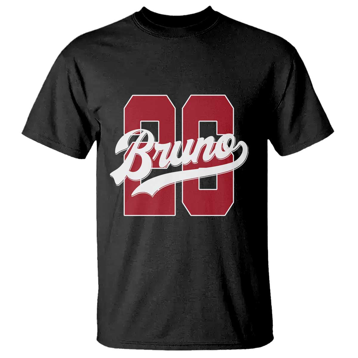 Retro Bruno Baseball Script T Shirt Vintage Athletic Varsity Number Graphic