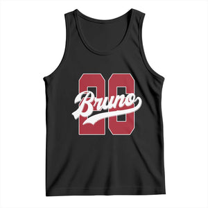 Retro Bruno Baseball Script Tank Top Vintage Athletic Varsity Number Graphic