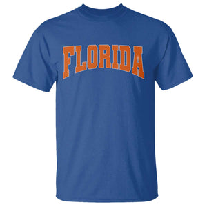 Florida Orange Varsity Game Day T Shirt Retro Southern Stadium Fan Aesthetic