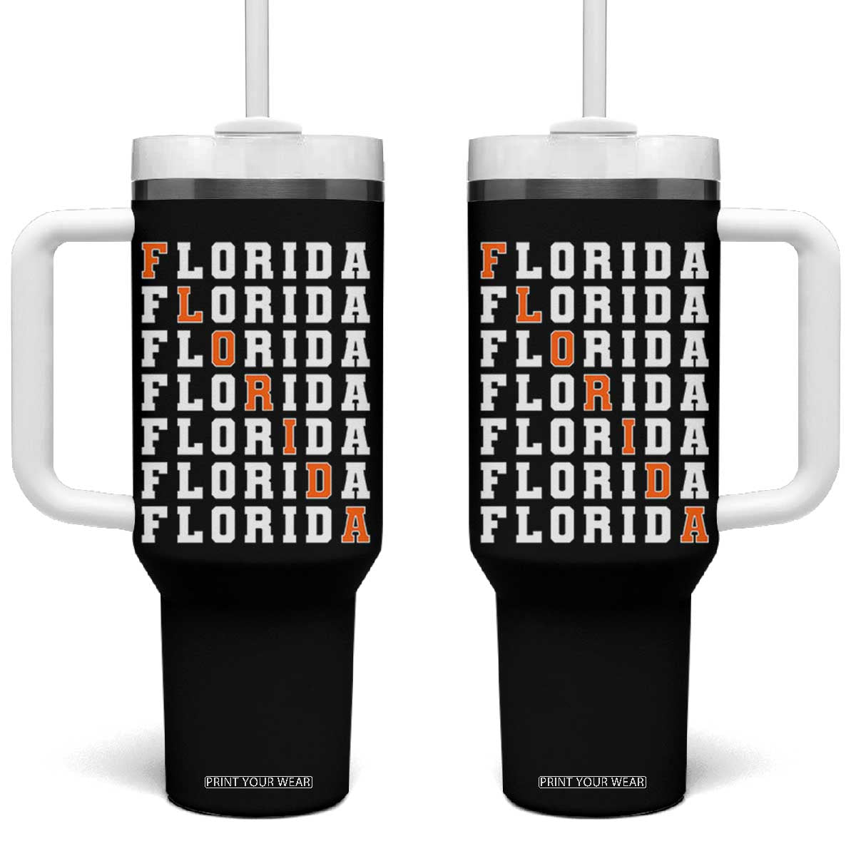 Florida Game Day Tumbler With Handle Retro State Pride Aesthetic