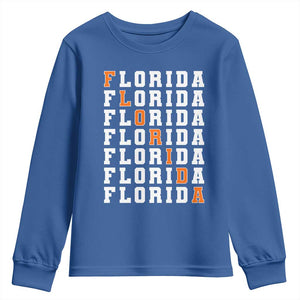 Florida Game Day Youth Sweatshirt Retro State Pride Aesthetic