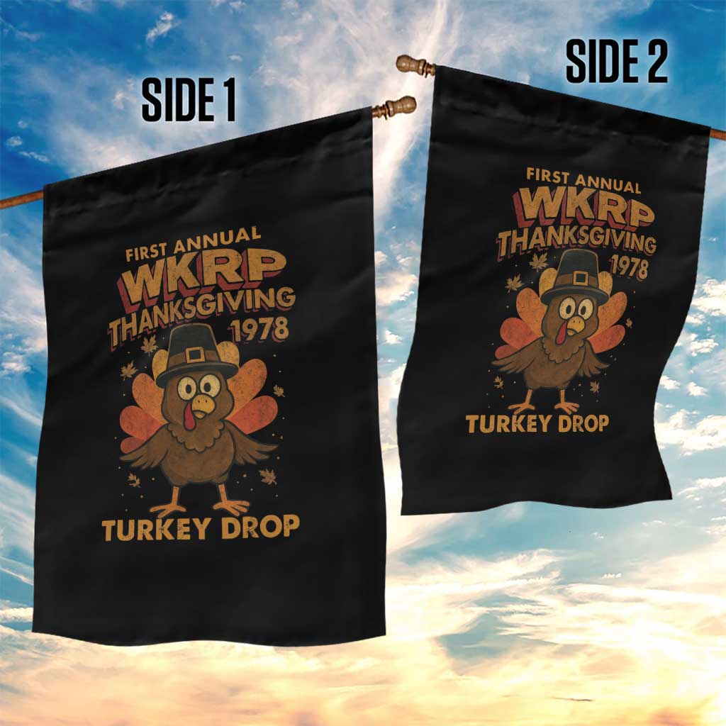 First Annual WKRP Garden Flag Funny Thanksgiving Day WKRP Turkey Drop TS10 Print Your Wear