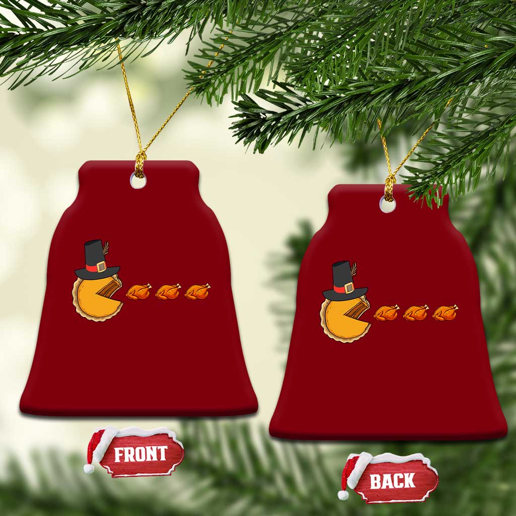 Thanksgiving Video Game Ceramic Ornament Pumpkin Pie Eating Turkey Gamer Patch Day TS10 Print Your Wear