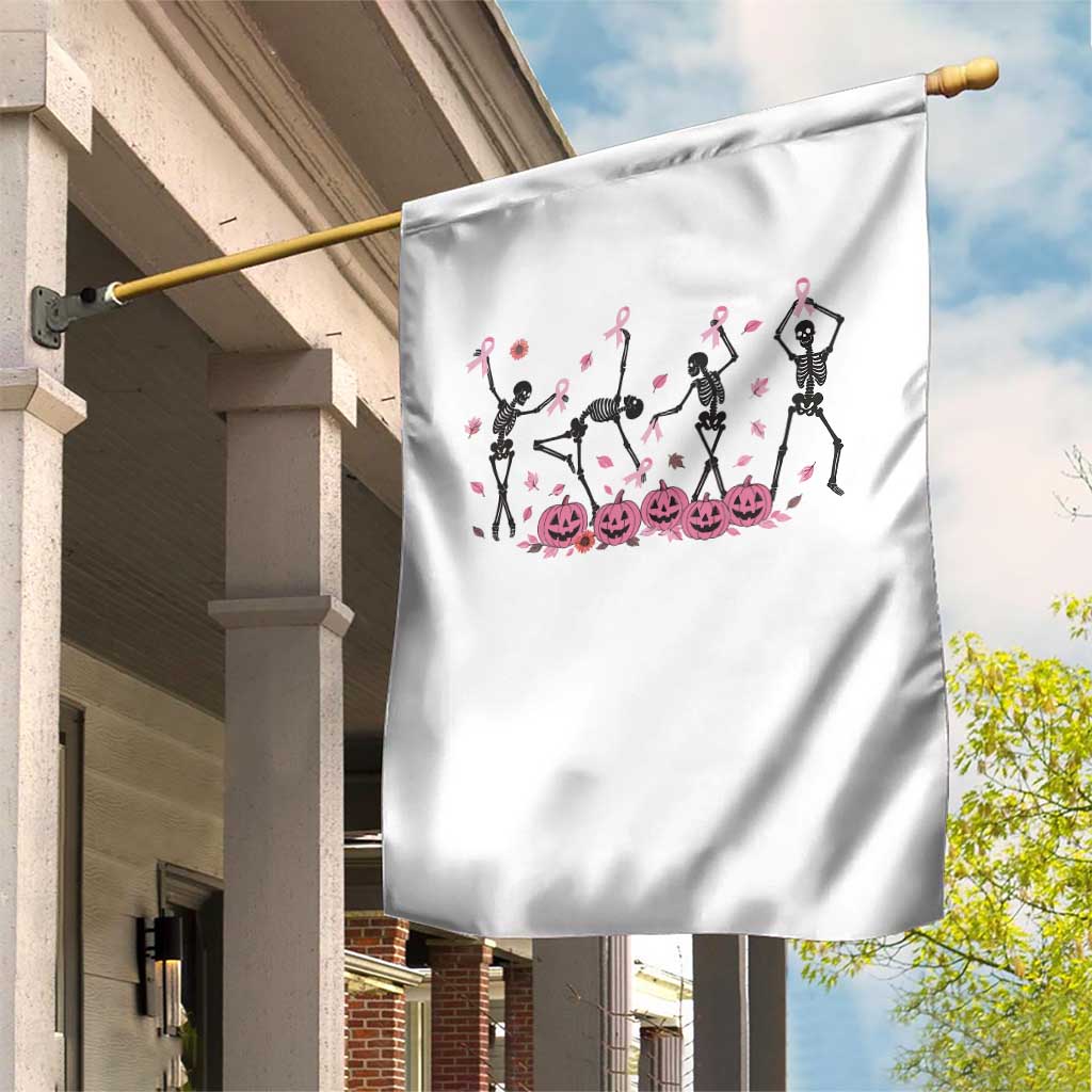 Dancing Skeletons Breast Cancer Garden Flag Skeleton Pink Ribbon Halloween TS10 Print Your Wear