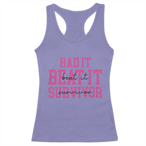 Breast Cancer Support Racerback Tank Top Had it Beat it Survivor Gift TS10 Violet Print Your Wear