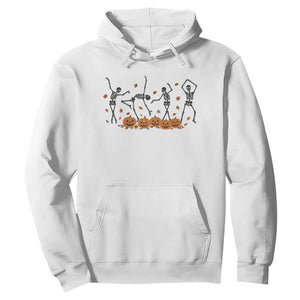 Dancing Skeleton Hoodie Retro Halloween Party Pumpkin Fall Season TS10 White Print Your Wear